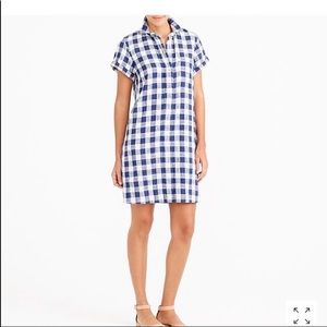 J. Crew Gingham Cotton Shirt Dress